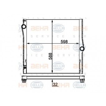 Motor Su Radyatörü X5:E70 [N52 N62] Otm.Şanz; AC+